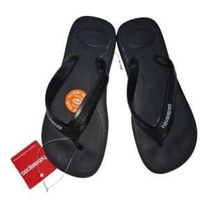 Havaianas Women's Black Slim Strap Flip Flop Sandals